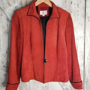 Rittmaster carmel by the sea rust color leather jacket